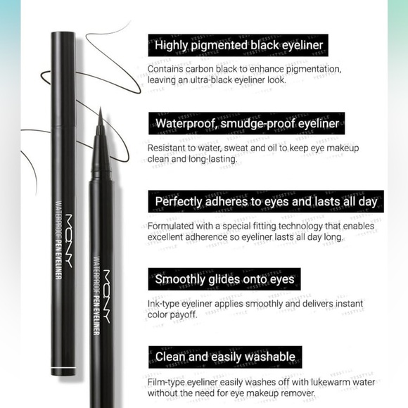 New 
MACQUEEN - Waterproof Pen‎ Eyeliner (Deep Brown - Picture 3 of 5
